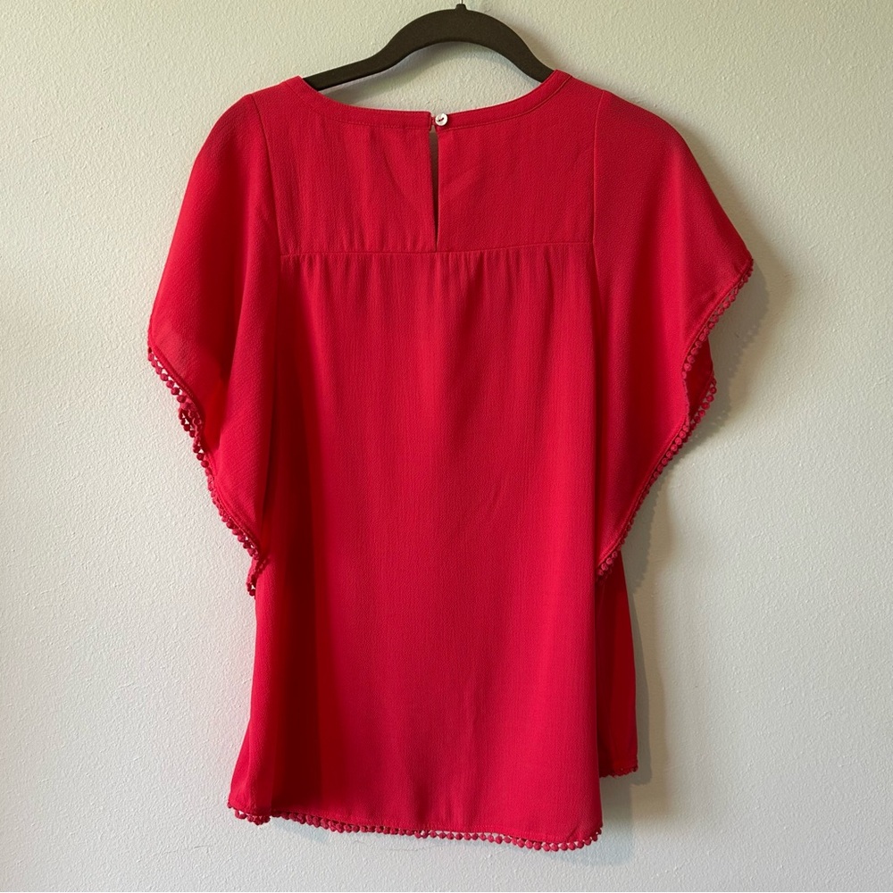 Anthropologie Meadow Rue Anele Coral Crochet Blouse (S) - Picture 4 of 5